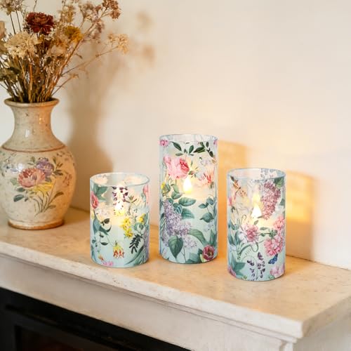 Velas LED de cristal con diseño de libélula pack de 3 con mando 7