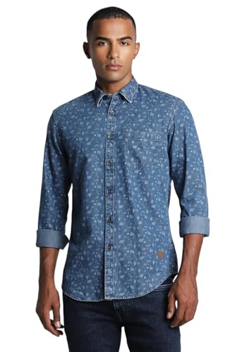 Image of Peter England Men's Solid Slim Fit Shirt