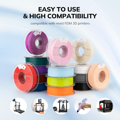 Image of AMOLEN 3D Printer Filament PLA - 1.75mm PLA High-Speed Filament Peach Fuzz PLA, 1KG /2.2lb, Dimensional Accuracy + /- 0.02 mm, Smooth & Non-Tangle, Fits For Most FDM 3D Printer, Supporting Up to 500mm /s