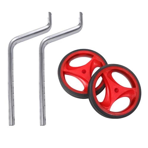 Ruedas de entrenamiento para bicicleta ibasenice con ruedas silenciosas y destellantes, soporte rojo, ajuste universal para bicicletas de 12 a 20 pulgadas, ideales para niños y aprendizaje miniatura 7