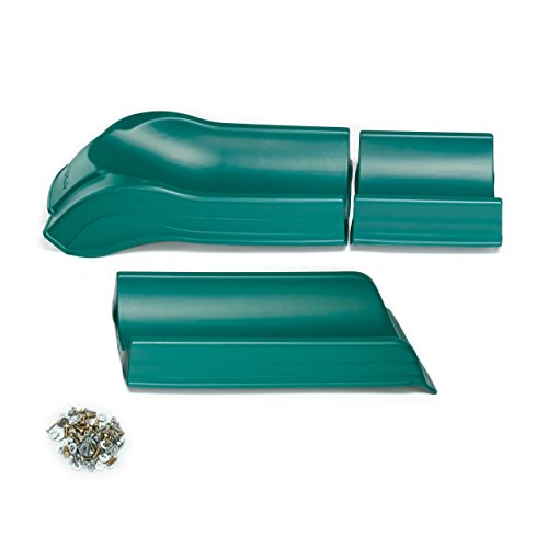 Swing-N-Slide NE 4699-T Super Summit Slide 3 Piece Plastic Scoop Slide for 5' Swing Set Deck Heights, Green