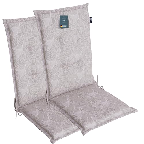 LILENO HOME Gartenstuhl Auflagen als [2er Set - Hochlehner] in Blätter...