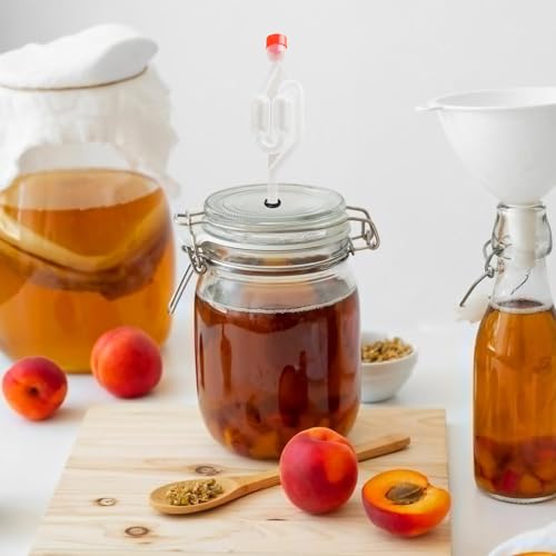 Image of 8 Pcs Wine Making Kit for Home, Beer Brewing Equipment with One-Way Airlock Valves, Fermentation Kit for Craft Beverages and Food Preservation