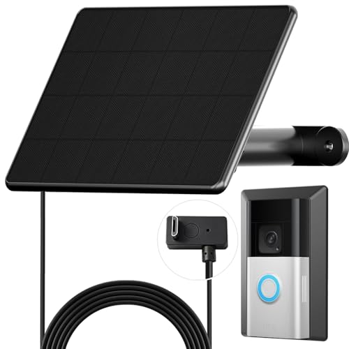 6W Solar Charger Compatible with Ring Video Doorbell (2020 Release), Micro USB Port Only, Not Compatible with the 2025 Type-C Interface doorbell by Zonkasion - Used condition - US$29.44
