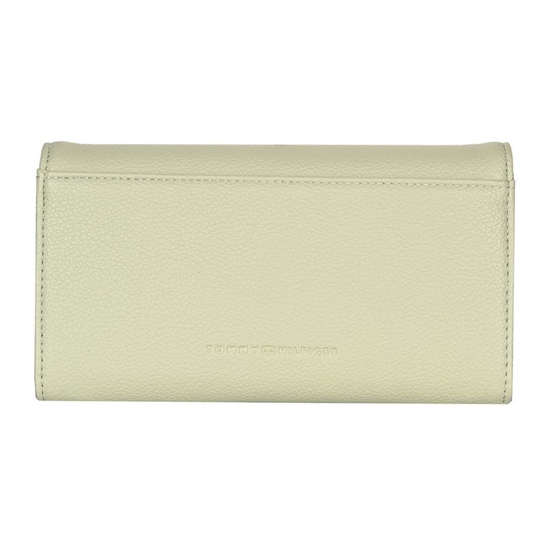Image of Tommy Hilfiger Wallet for Women, Roche, Flap Wallet with Sling, Olive