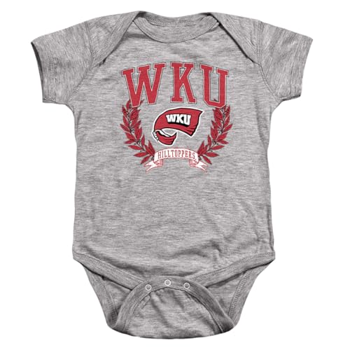 LOGOVISION Western Kentucky University Laurels Dark Unisex Infant Snap Suit for Baby, Athletic Heather, X-Large