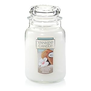 Yankee Candle Coconut Beach Scented Classic 22oz Large Jar Single Wick Candle Over 110 Hours of Burn Time Ideal for Gift Giving Special Occasions