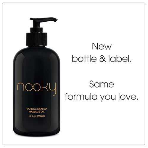 Image of Nooky Vanilla Massage Oil with Fractionated Coconut Oil.16 Ounce (Pack of 2)
