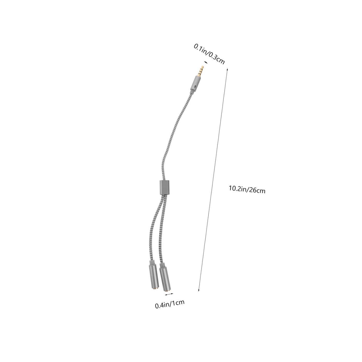 Artibetter 15piezas Splitter De Auriculares Adaptador De Audio para Ordenador y Móvil Extensión De Conversión De Micrófono y Auriculares Color Plata