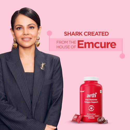 Image of Arth Chelated Iron Supplement For Women & Men - 60 Gummies | 6X Higher Absorption | With Ferrous Ascorbate | For Haemoglobin, Anemia, Blood Building & Reduced Fatigue | Gut Friendly |Cranberry Flavour