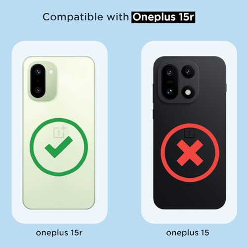 Image of Amazon Basics Back Cover for OnePlus 15R 5G Mag-Safe Shockproof PC + TPU Protective Case Magnetic Support Bumper Case (Transparent Mag-Safe)