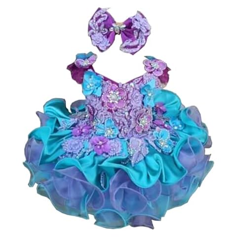 Jenniferwu Infant Toddler Baby Newborn Little Girl's Pageant Party Birthday Dress G588BL Size 6-12M Cover