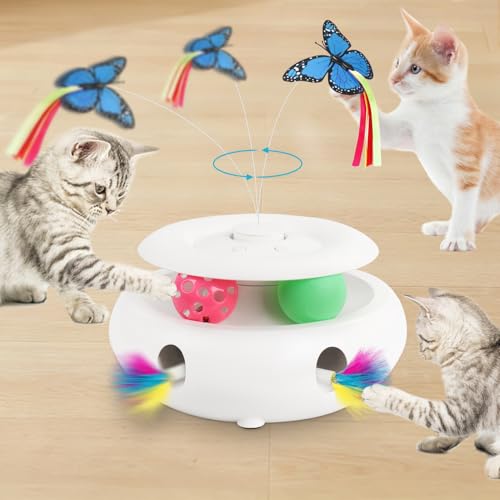 INKZOO 3-in-1 Interactive Cat Toy with Smart Standby