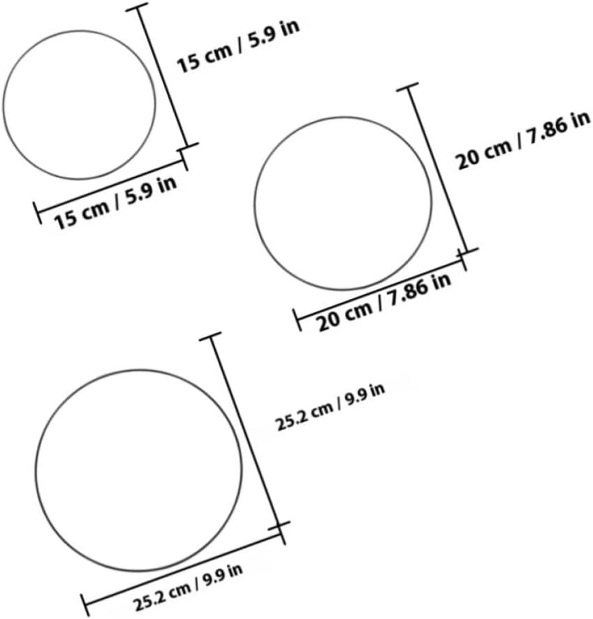 9pcs Black Iron Wreath Hoops for DIY Floral Arrangements