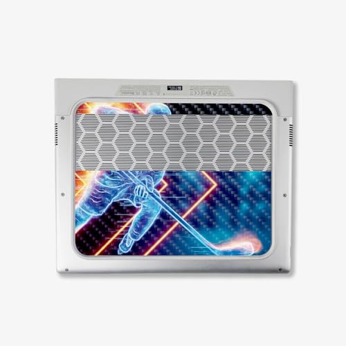 Image of MightySkins Carbon Fiber Skin Compatible with Alienware X14 R2 (2023) Full Wrap Kit - Glow Hockey | Protective, Durable Textured Carbon Fiber Finish | Easy to Apply & Change Styles | Made in The USA