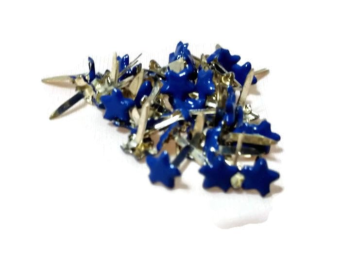 Mini Star Brads - Blue - 50ct