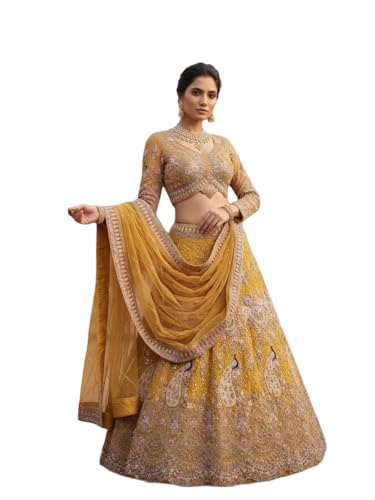 Image of Lehenga choli For Womens and Girls Soft Butterfly Net Lehenga Choli with Coding Sequins Work Dupatta | Semi Stitched Designer Ethnic Set