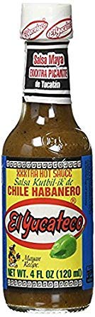 El Yucateco Salsa de Chile Habanero Rojo, Verde y Kutbil-ik -de XXXTRA Pack de Ahorro de 3 Botellas con Plato de Tapas