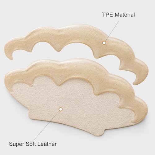 Image of Adhesive Back of Heel Cushion Pads, Heel Grips Inserts for Women Men, Prevent Heel Pain and Improve Shoe Fit, 2PCS-Beige+2PCS-Beige+2PCS-Beige