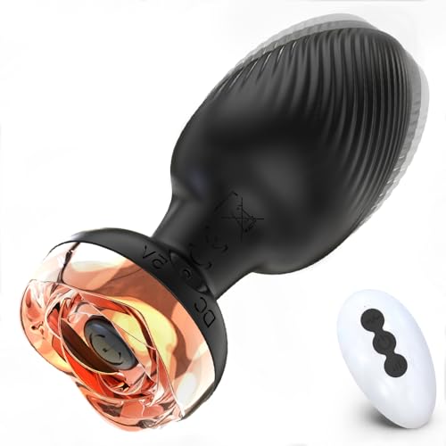 Plug Femme Debutante Sex Toys Femme Anus Sextoy Masseurs de Prostate Vibrant Vibromasseur Homme Plug Anale,Ecarteur Stimulateur Clitoridien télécommande étanche 10 modes silencieux