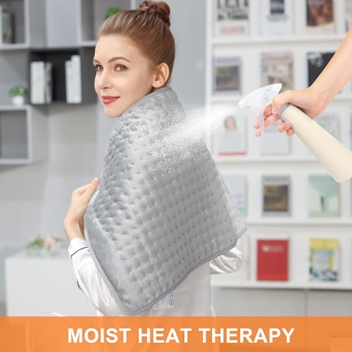 Image of Heating Pad,Electric Heating Pads,Heating Pad for Back,Gray,40x20 Inch