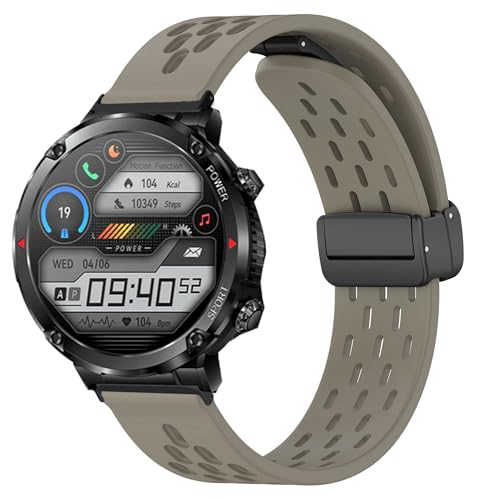 Bracelet de montre ALPHAGEAR 22mm en silicone souple idéal pour le sport et le quotidien