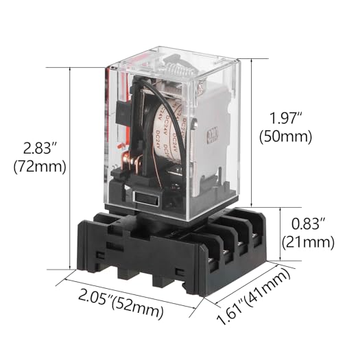Relé MK2P-I AC 110V con doble circuito DPDT y base enchufable PYF83A para control estable 7
