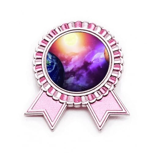 Broche Planet Earth tricolore en métal M pour sublimer vos vestes