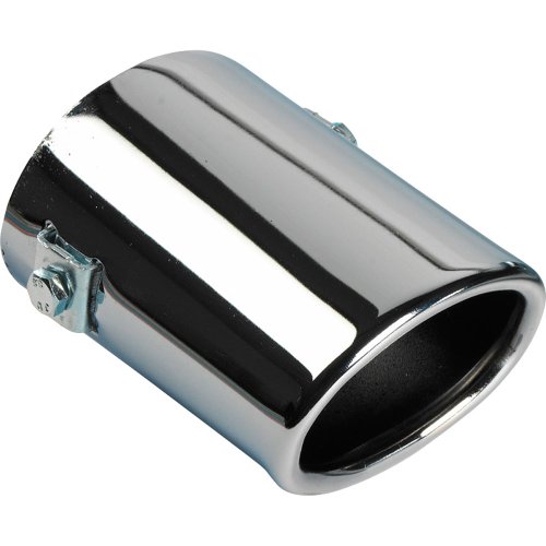 Embout d'échappement chromé canule ovale 80x60 tube pot voiture joint 55mm