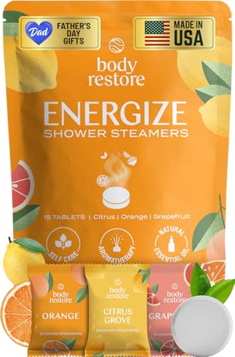 Body Restore Shower Steamers Aromatherapy 15 Pack – Fathers Day Gift for Dad, Birthday...
