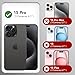 GONEZ Magnetic for iPhone 15 Pro Case, Compatible with MagSafe, [Screen Protector + Camera Lens Protector], Silicone Shockproof Anti-Scratch Protective Phone Case 6.1 inch, Chalk Pink