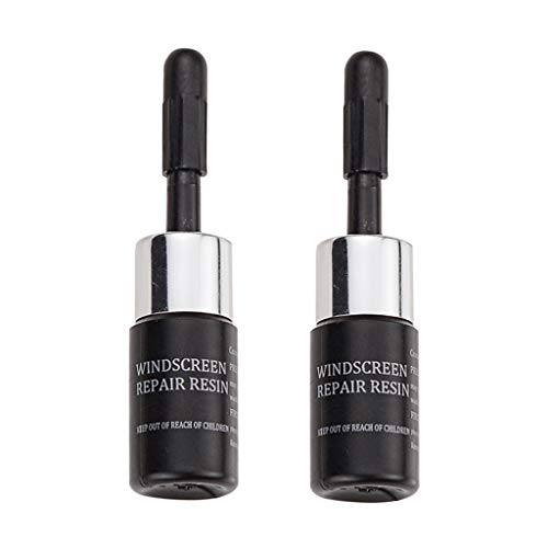 Fluido de vidro automotivo Nano Repair Pacote com 2 – Kit de reparo de vidro rachado de resina de re
