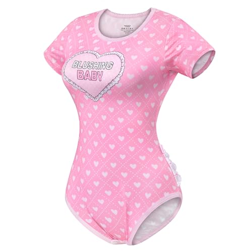 Littleforbig Silky Romper Onesie Pajamas Bodysuit - Blushing Baby Ruffle Butt Onesie2