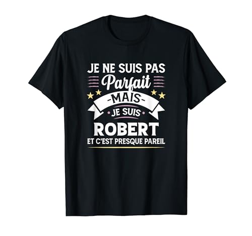 Photo de Idée Cadeau Personnalisé Prénom Robert Humour Homme T-Shirt