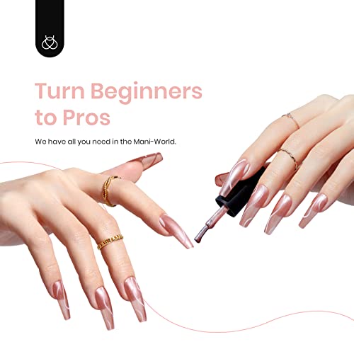 Image of Beetles Gel Nail Polish 6 Colors, Pink Champagne Glitter Gel Nail Kit