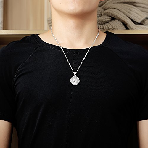 Christian Jesus Christ Serenity Prayer Necklace Stainless Steel Medal Medallion Necklace Silver Gold Tone4