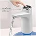 Water Jug Pump Electric Water Dispenser One-Button Water Outlet Bottle Pump Dispenser Automatic Drinking Water Pump for Universal 1-5 Gallon Bottle with USB Charging (White)