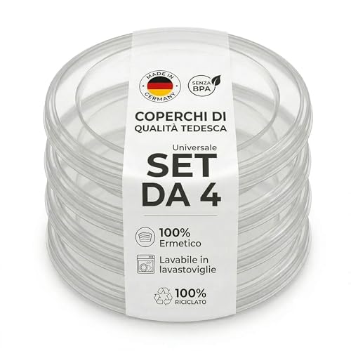 Xilmark 4 coperchi per lattine da 800 g (ø100 mm) per cibo per cani e gatti | Chiusure ermetiche riutilizzabili | Lavabili e senza BPA | Coperchi che preservano la freschezza del cibo in scatola