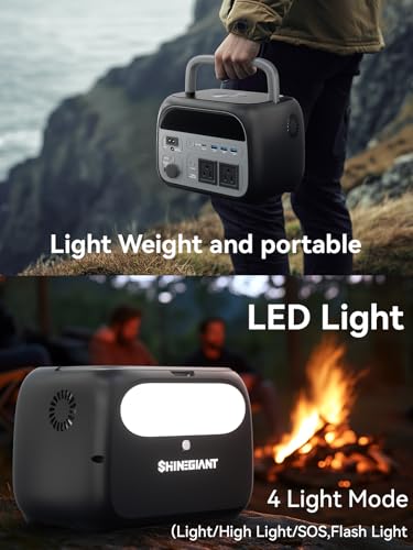 Portable Power Station 600W,345.6Wh Solar Generator with LiFePO4 Battery Power Supply, 110V Pure Sine Wave AC Outlet Backup Lithium Battery for Outdoors Camping Travel Hunting and Emergency - Image 6