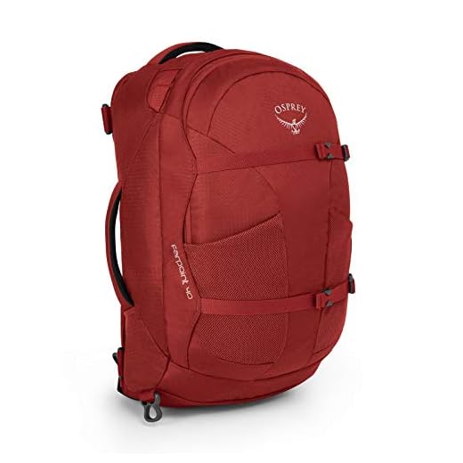 Osprey Packs Farpoint 40 Travel Backpack, Jasper Red, Medium/Large