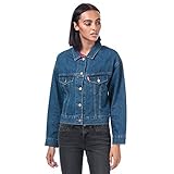 Chaqueta Levi Big Tab Trucker para mujer en gran tiro. - La icónica chaqueta de camionero, actualizada con una silueta extra relajada y dobladillo alargado. - Solapa con botones de metal de marca. - Puños de botón. - Bolsillos en el pecho con solapa. - Logotipo de Levi en el bolsillo izquierdo del pecho. - Pestañas en la cintura para un ajuste regular. - Medida desde el hombro a la medida Dobladillo: 53 cm aprox.