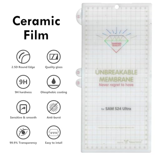 Image of TechTrendz Unbreakable Hydrogel Membrane TPU Clear Front Screen Protector Guard Compatible with Samsung Galaxy S24 Ultra 5G (It is not Tempered Glass)