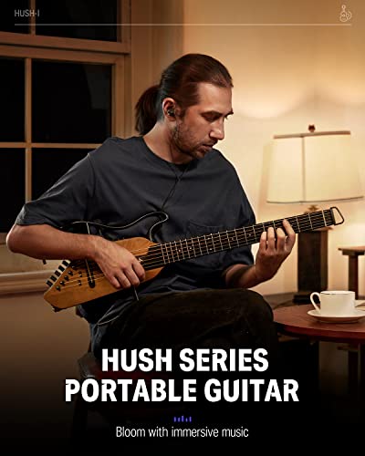 Donner EC1780 Hush-I Guitar For Travel - Portable Ultra-Light And Quiet Performance Headless Acoustic-Electric Guitar, Maple Body thumb #6