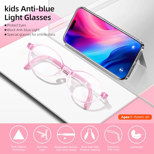 Image of EYEBUDDY Blue Light Glasses for Kids Boys Girls,Computer Gaming Bluelight Glasses,Fake Glasses for Ages 2-12