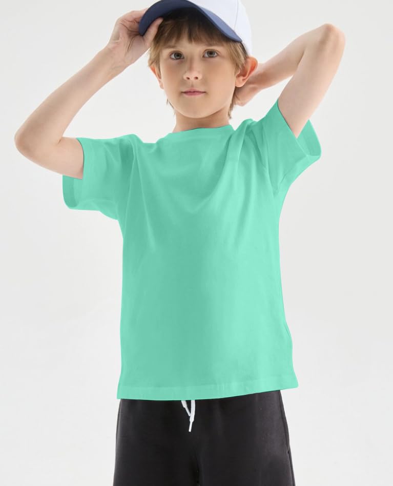 Image of 2-Pack Kids Cotton T-Shirts Short Sleeve Basic Tops for Toddlers Boys Girls