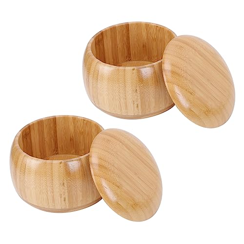 Toddmomy 1Pair Chess Storage Jars Go Game Canisters with Cover for Organizing Go Stones Lightweight and Portable for Use