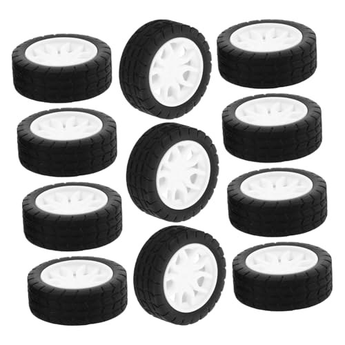 VICASKY 20pezzi Ruote Giocattolo per Ragazzo Ragazza Pneumatici per Veicoli Miniatura Ricambio per Veicoli Fai da Te Esperimenti Scientifici Creativi