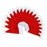 NUOBESTY Christmas Hat Cutlery Set 18pcs Mini Bottle Covers Fork Tableware Party Supplies Home Decorations