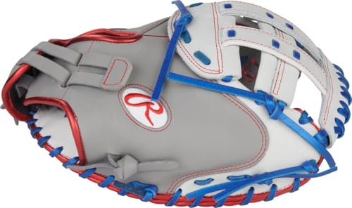 Rawlings | Liberty Advanced Series Catcher's Mitt Softball Glove | 33" | Right Hand Throw | Grey/White/Royal by Rawlings - Used condition - US$200.92