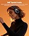 bmani Hybrid Active Noise Cancelling Headphones,120H Playtime Wireless Headphones Bluetooth 6.0 with Power Display, 6-Mic ENC Calls, 360° Spatial Audio Over Ear Headphones Headset for Travel Game
